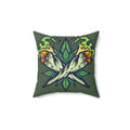Cannabis Leaf Throw Pillow — Bold Graphic Decorative Cushion
