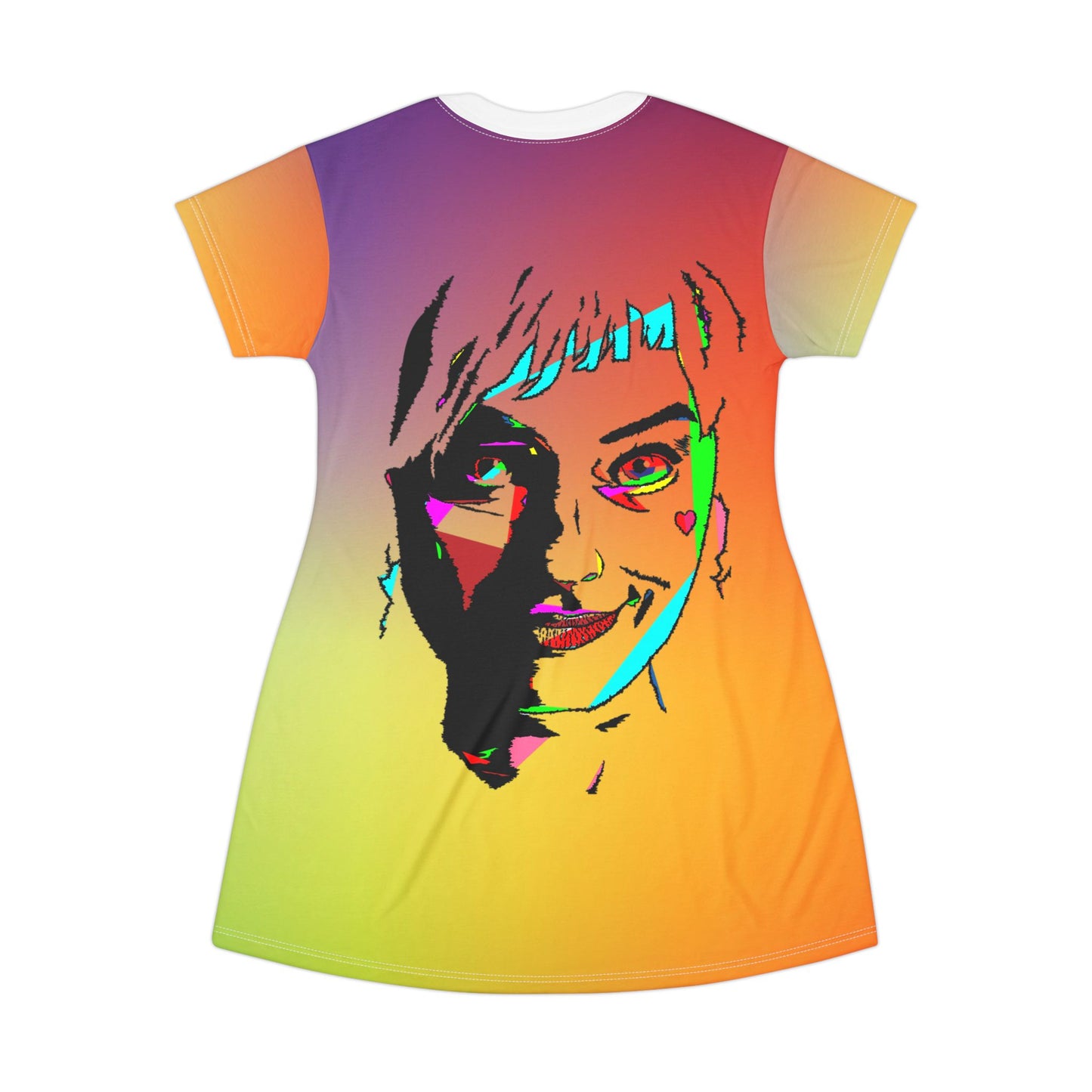 Daddy's Little Monster T-Shirt Dress | Fun Summer Outfit , Vibrant Daily Wear, Unique Birthday Gift