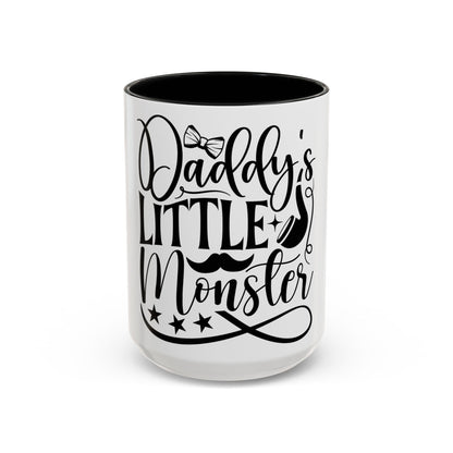 Daddy's Little Monster Coffee Mug | Funny Gift for Dads, Father’s Day Mug, Baby Shower Surprise, Family Drinkware