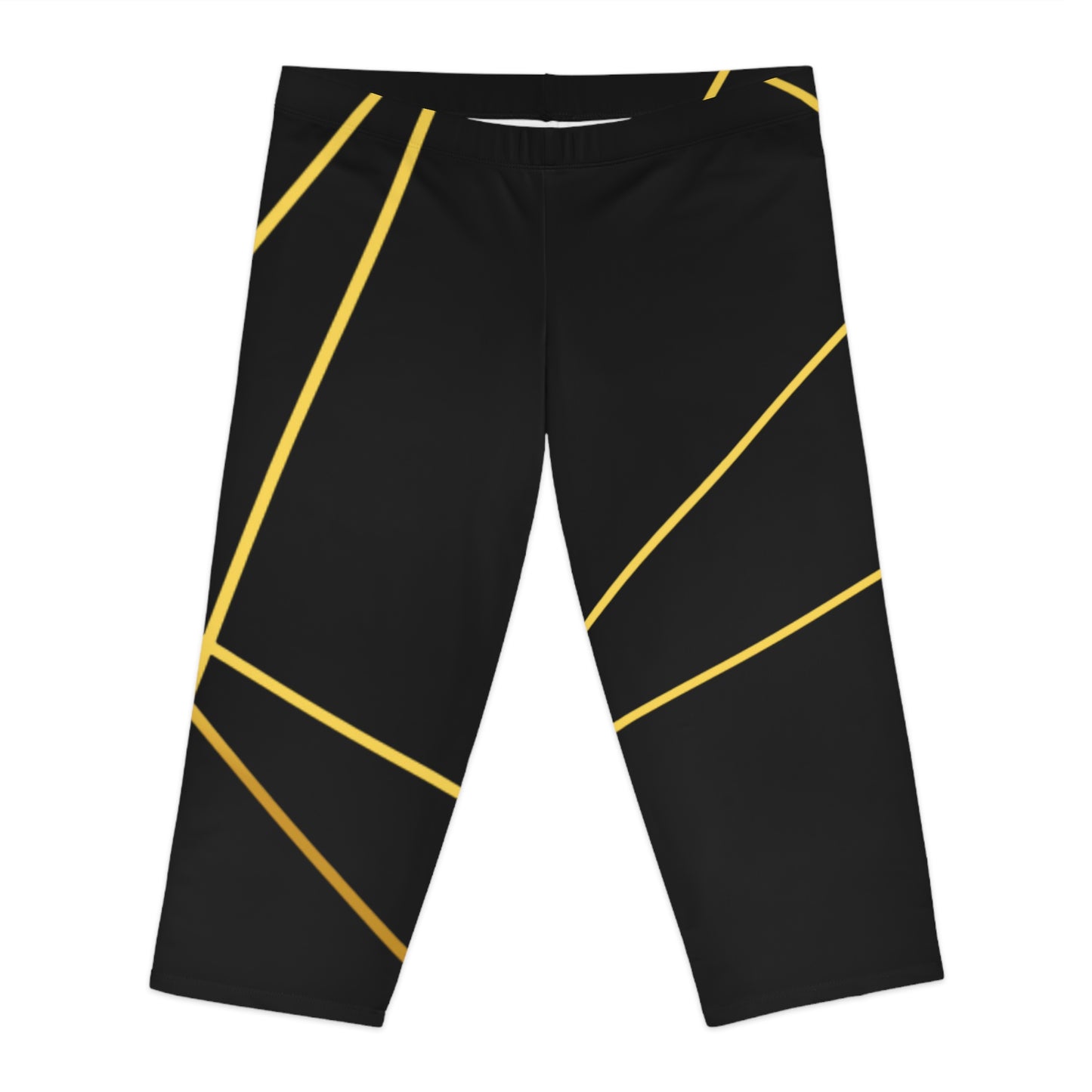 Golden Grid Luxe Capri Leggings