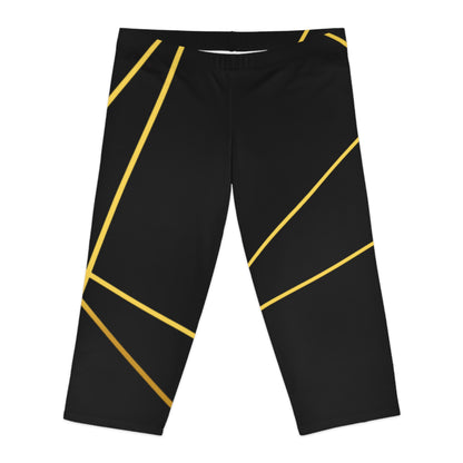 Golden Grid Luxe Capri Leggings