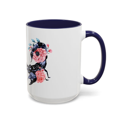 “Scorpio Bloom” Floral Accent Coffee Mug