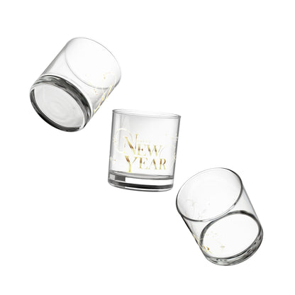 New Year Celebration Rocks Glass – Raise a Toast in Style