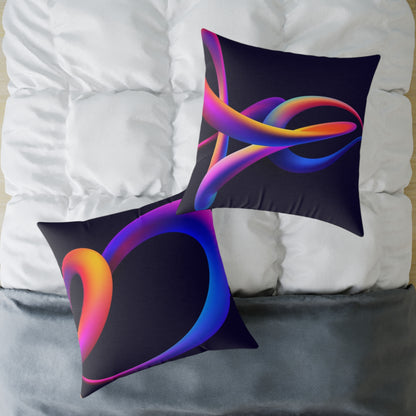 HeartMuse Modern Art Pillow | Abstract Heart Throw Cushion, Vibrant Home Accent, Valentine's Day or Anniversary Gift