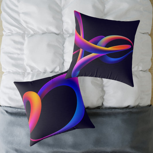 HeartMuse Modern Art Pillow | Abstract Heart Throw Cushion, Vibrant Home Accent, Valentine's Day or Anniversary Gift