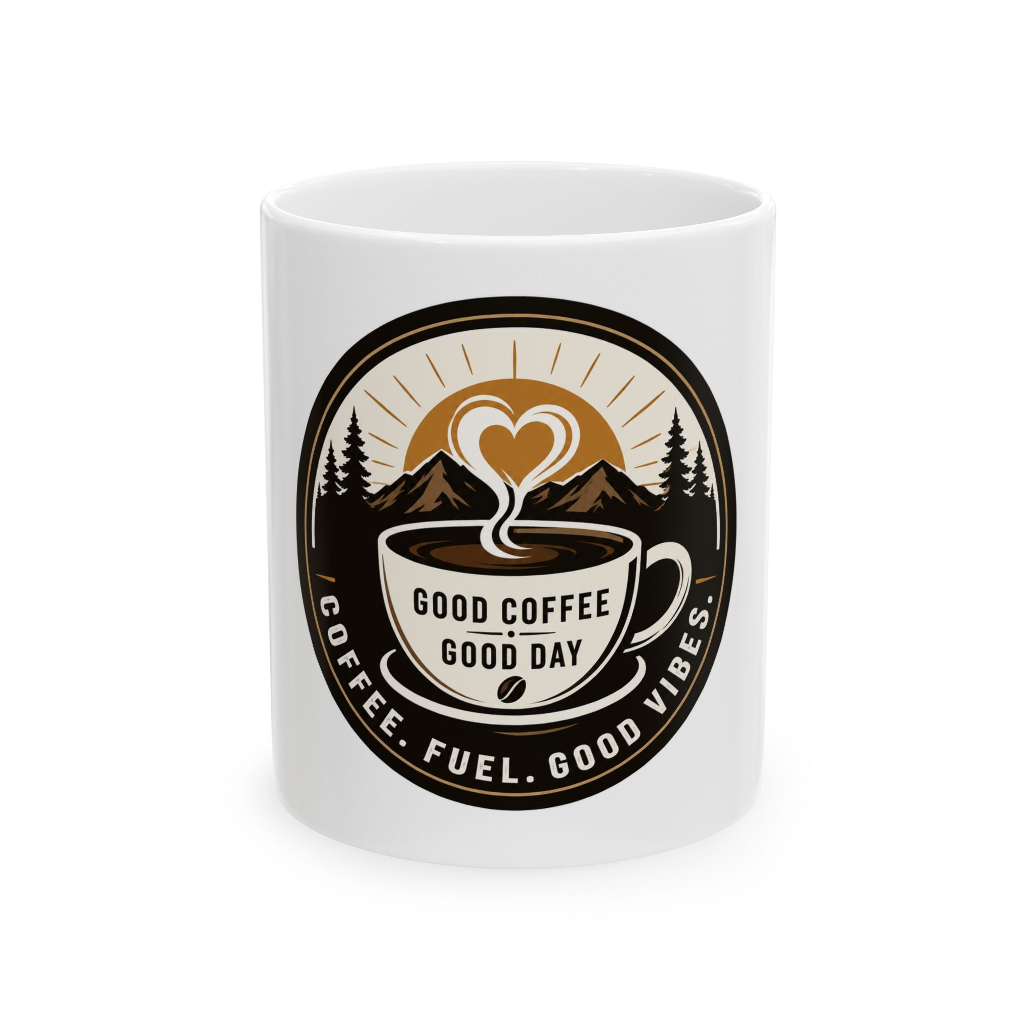 Good Coffee, Good Day Ceramic Mug — Coffee Lover Gift (11oz & 15oz)