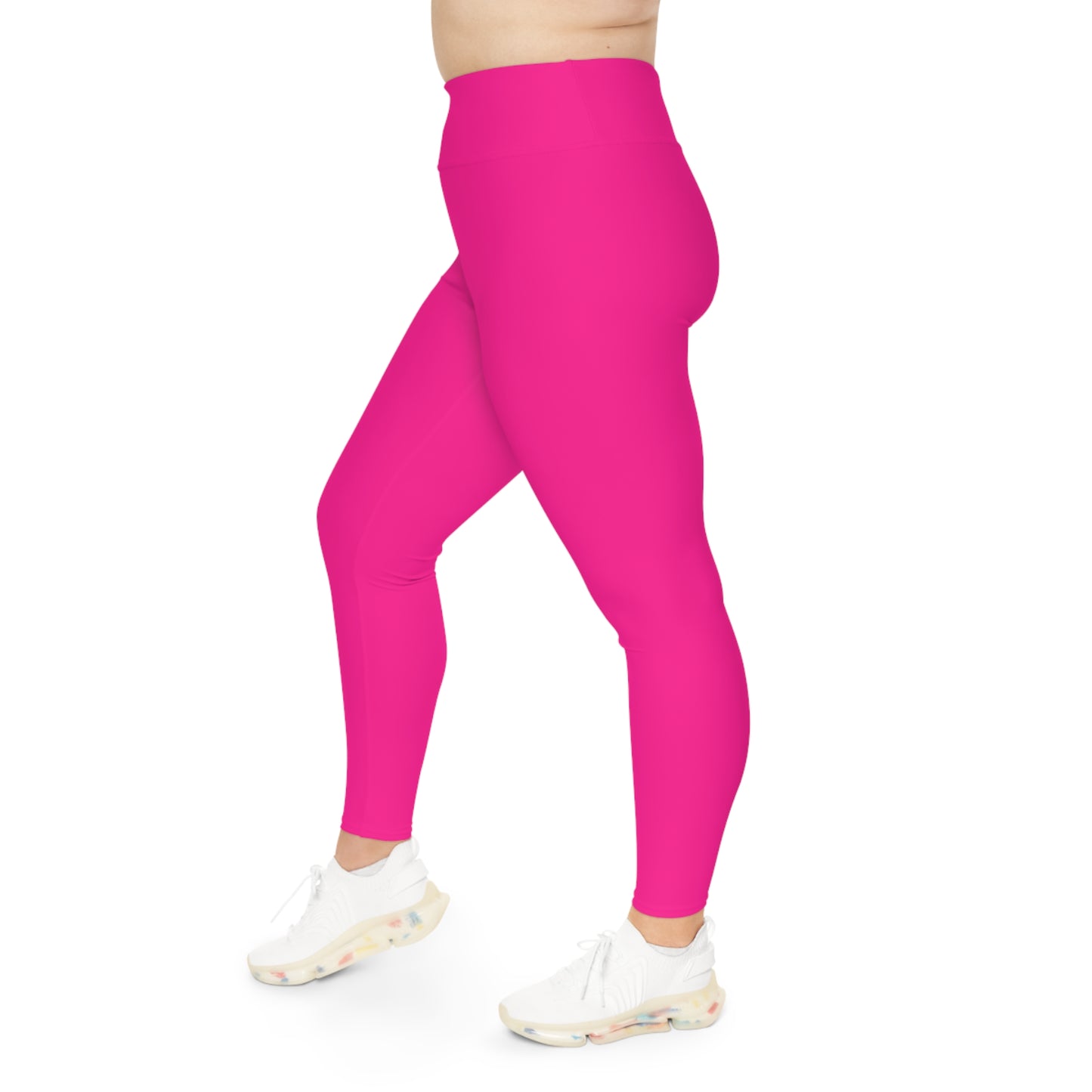 EssentialEase Plus Size Pink Leggings – Bold Simplicity, Everyday Comfort, Effortless Style