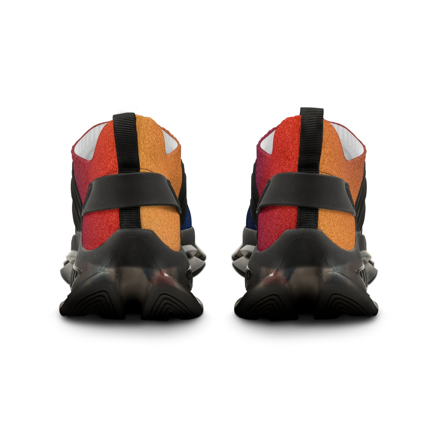 Blue and Orange Gradient Men's Mesh Sneakers | Bold Style Meets All-Day Comfort