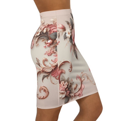 Boss and Bloom: Floral Elegance Pencil Skirt