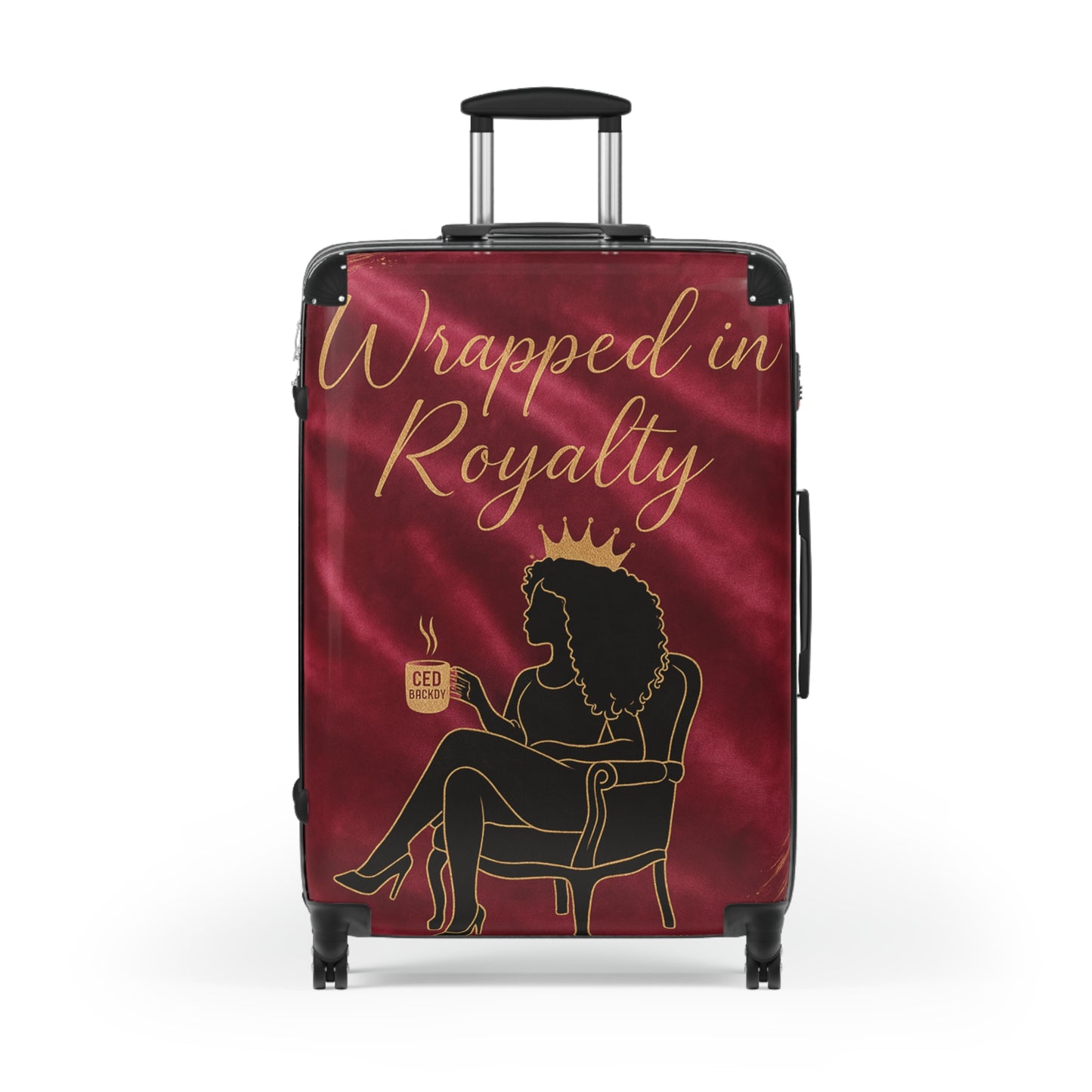 👑 Wrapped in Royalty – Luxurious Travel Suitcase