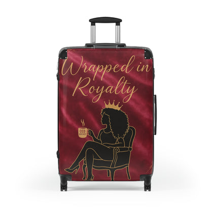 👑 Wrapped in Royalty – Luxurious Travel Suitcase