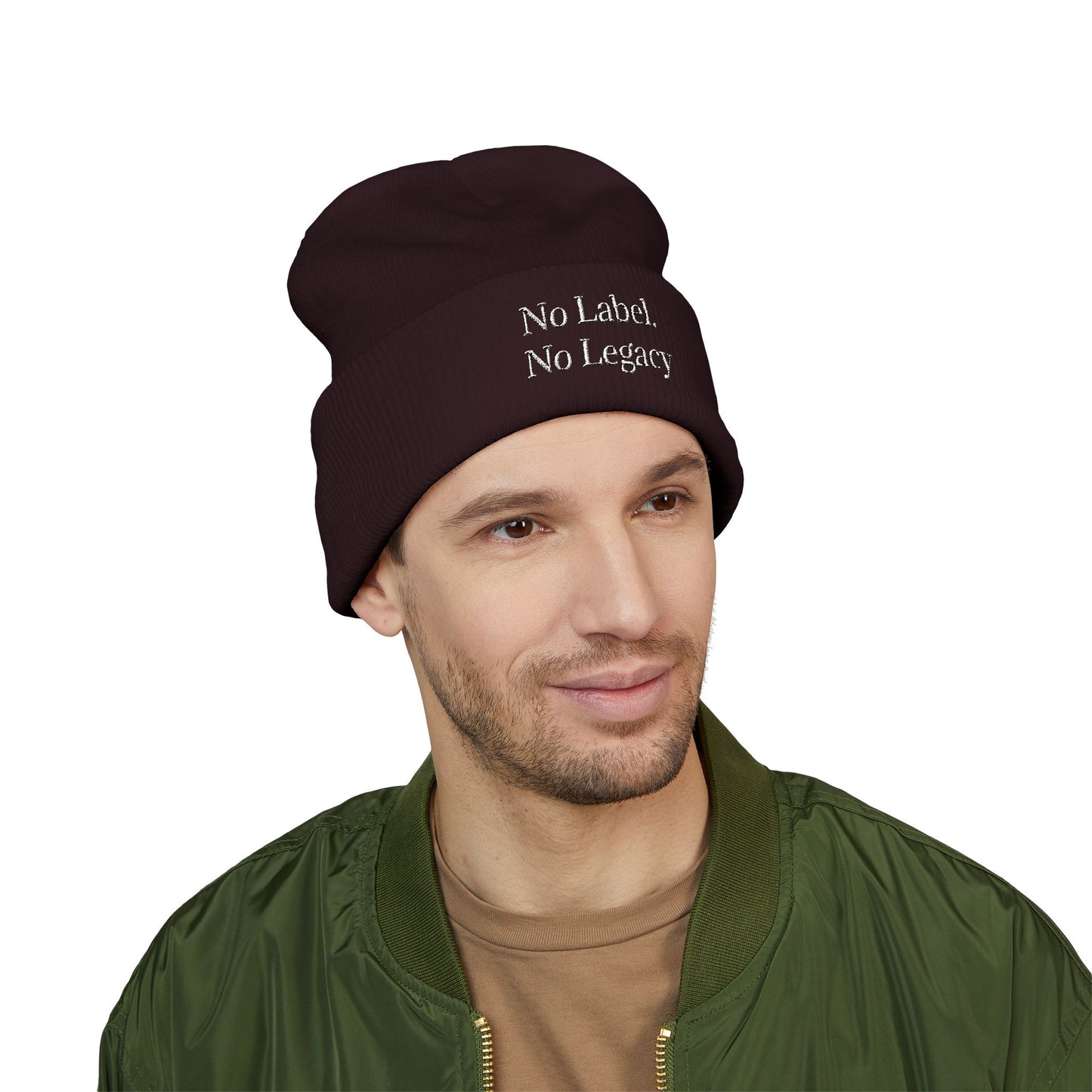 🖤 No Label. No Legacy – Cuffed Beanie Minimal words. Maximum energy.