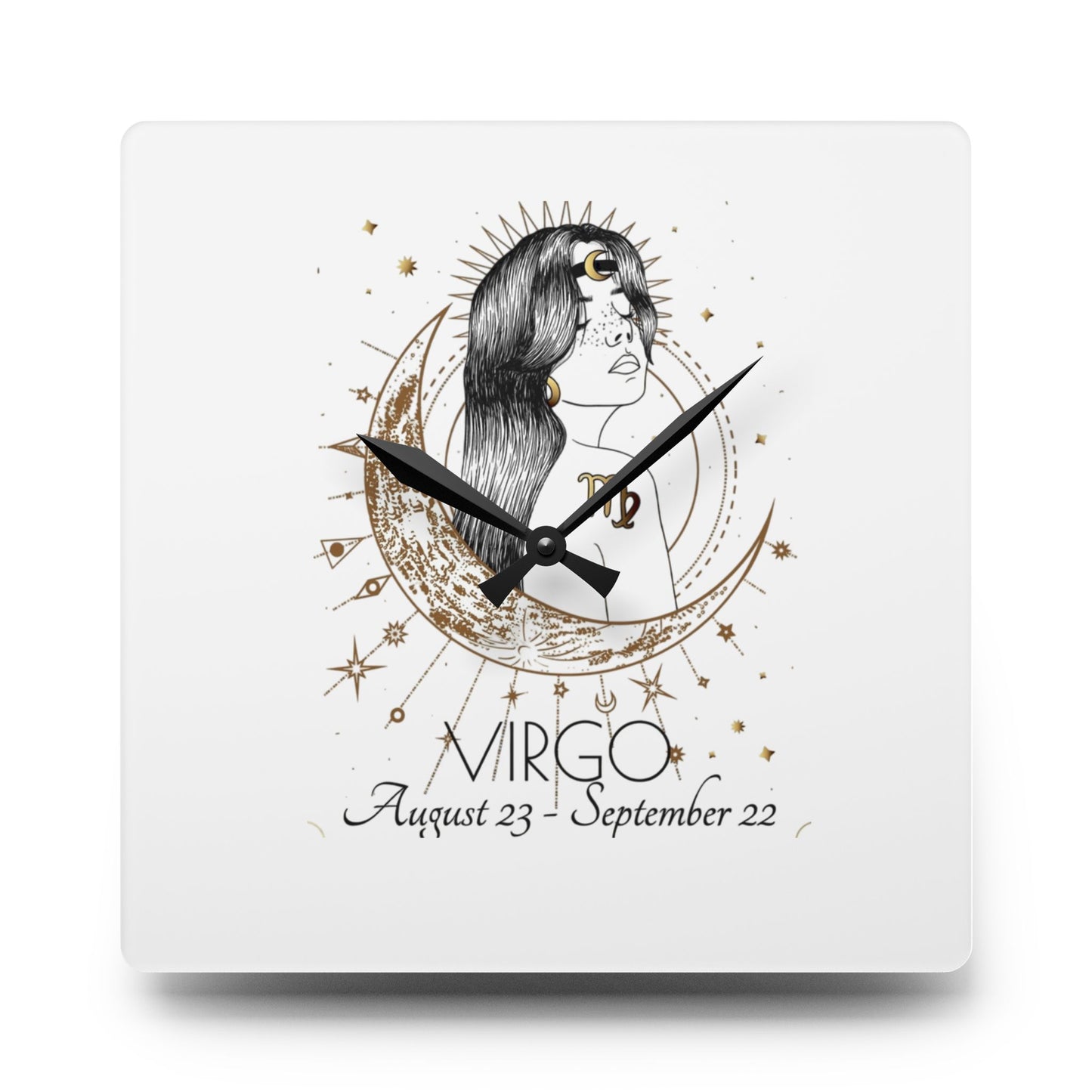 Virgo Star Timepiece – Acrylic Wall Clock