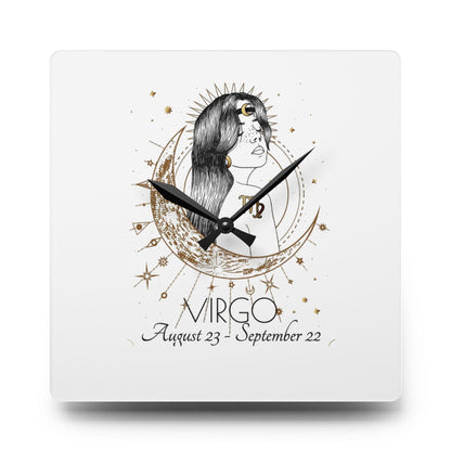 Virgo Star Timepiece – Acrylic Wall Clock