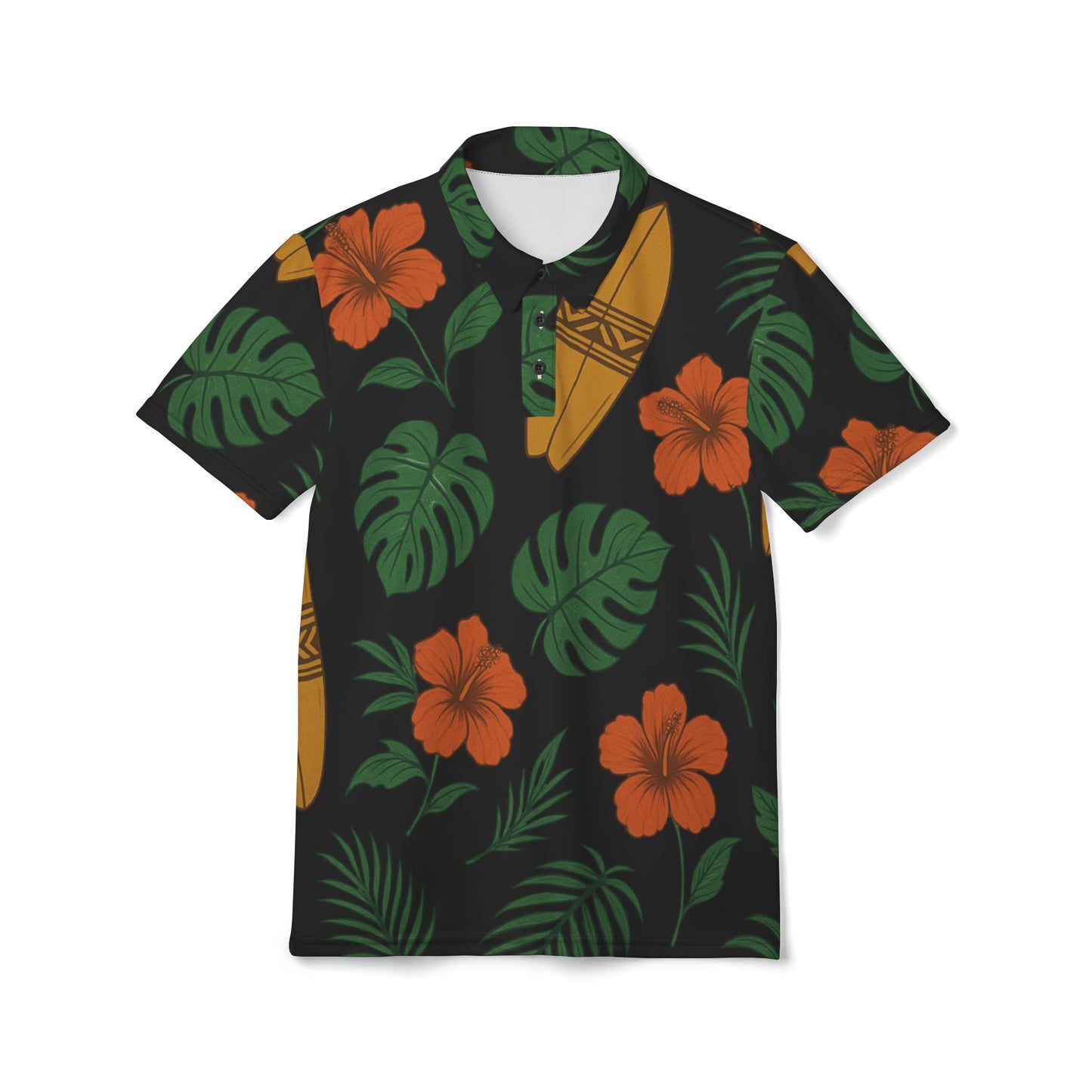 🌴 Tropical Bloom Polo Shirt – Summer Style with a Fresh Twist