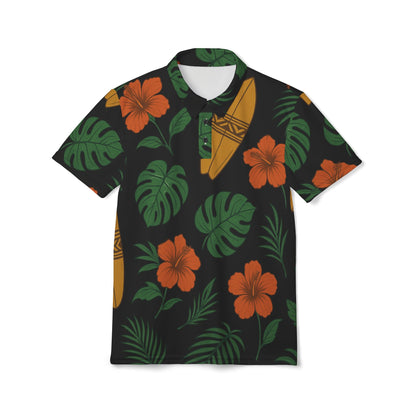 🌴 Tropical Bloom Polo Shirt – Summer Style with a Fresh Twist