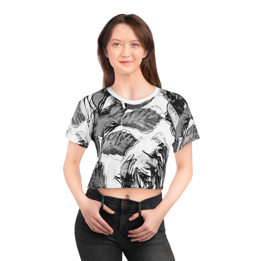 Chic Floral Crop Tee