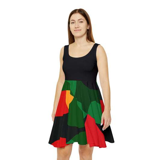 Colorwave Fit & Flare Dress – Bold Color, Effortless Charm