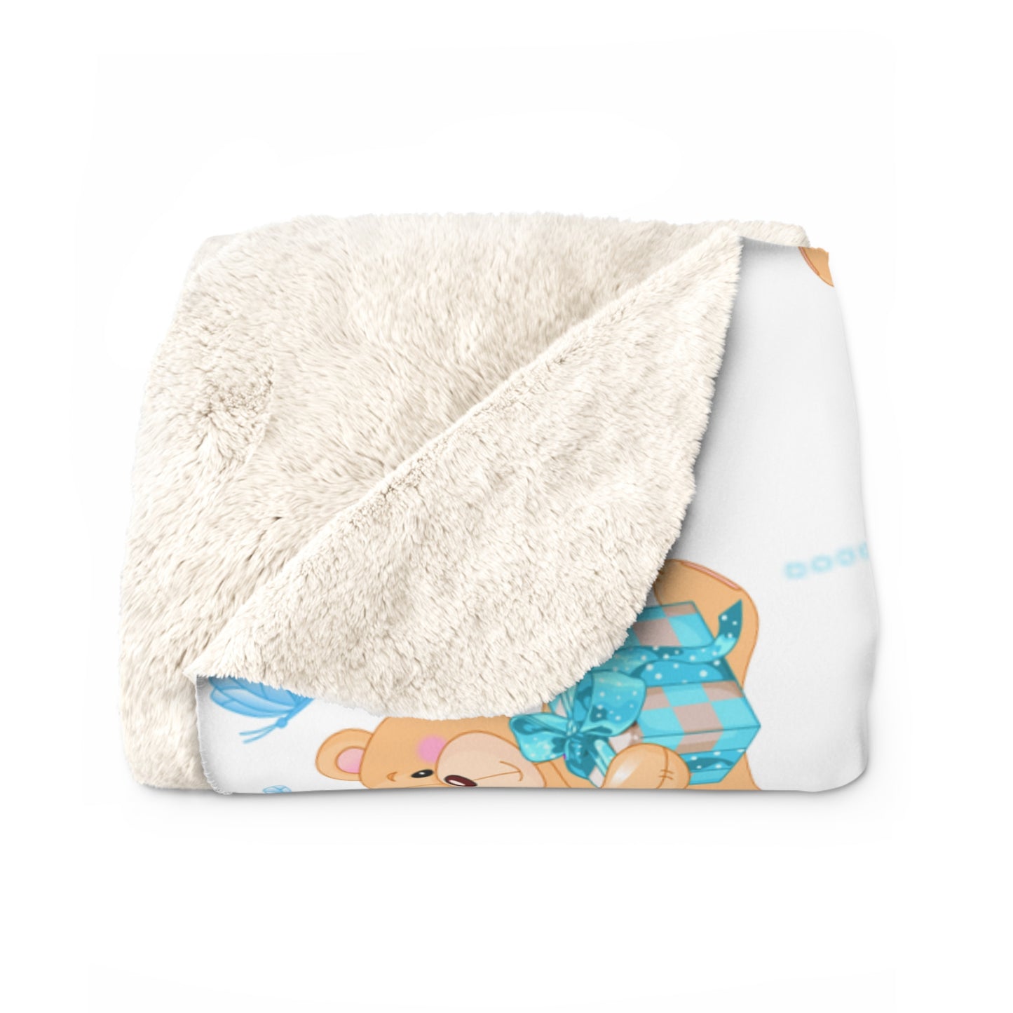🐻 Adorable Baby Boy Sherpa Fleece Blanket