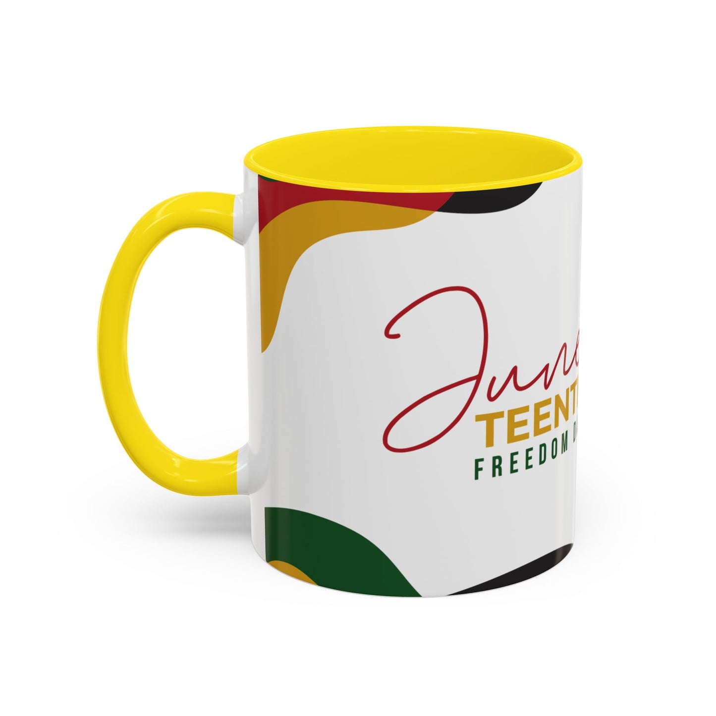 Juneteenth Freedom Day Accent Coffee Mug | Celebrate Liberation, Bold Black History Gift, Vibrant Home & Office Decor