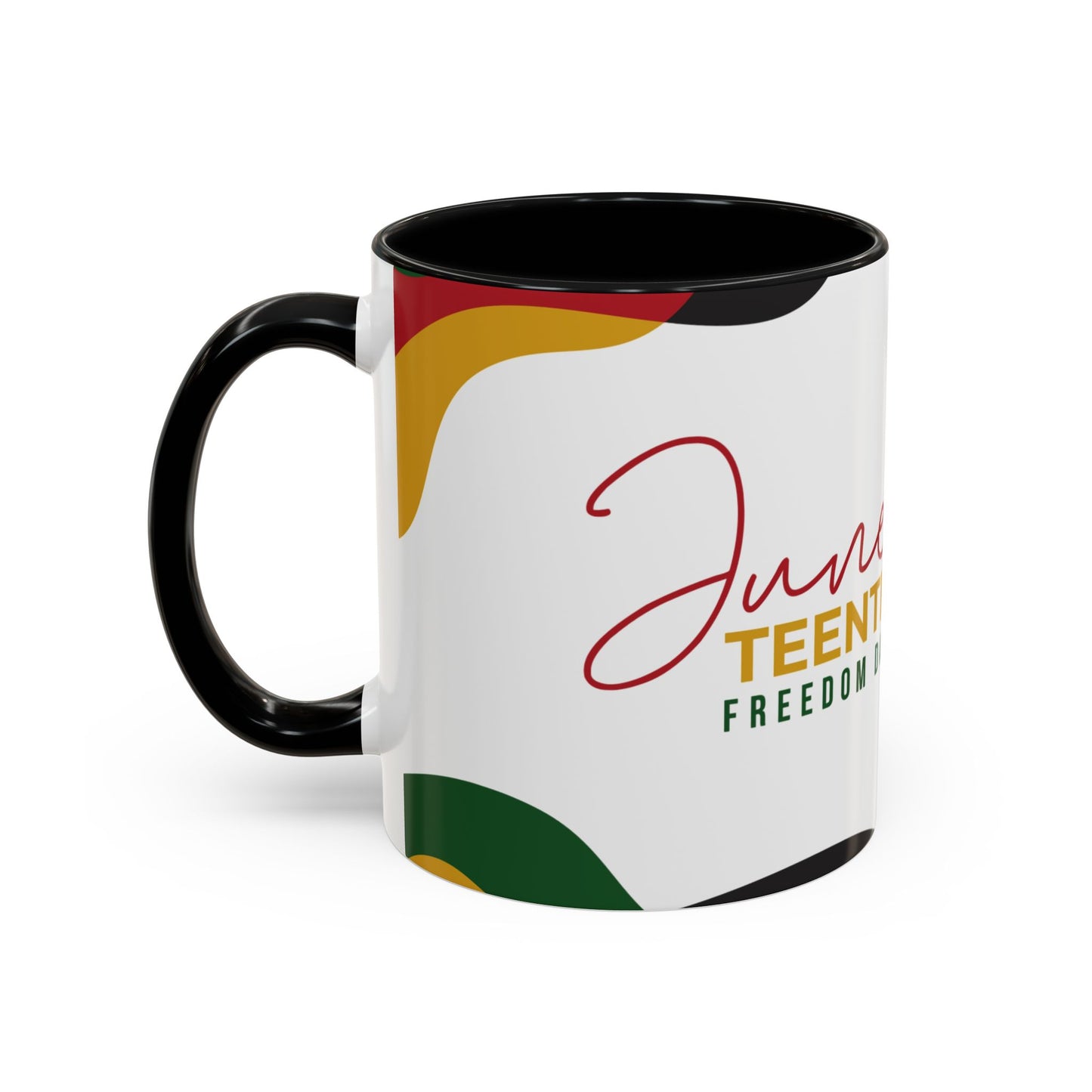 Juneteenth Freedom Day Accent Coffee Mug | Celebrate Liberation, Bold Black History Gift, Vibrant Home & Office Decor