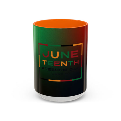 Juneteenth Accent Coffee Mug - Celebrate Freedom, Gift for Black History Month, Unique Housewarming Gift, Colorful Mug for All Occasions