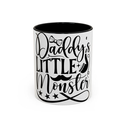 Daddy's Little Monster Coffee Mug | Funny Gift for Dads, Father’s Day Mug, Baby Shower Surprise, Family Drinkware