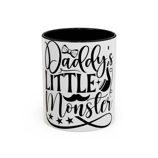 Daddy's Little Monster Coffee Mug | Funny Gift for Dads, Father’s Day Mug, Baby Shower Surprise, Family Drinkware