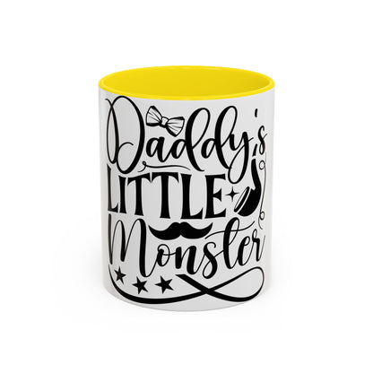 Daddy's Little Monster Coffee Mug | Funny Gift for Dads, Father’s Day Mug, Baby Shower Surprise, Family Drinkware
