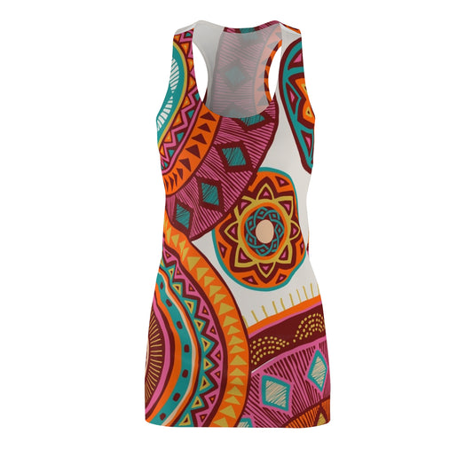 Colorful Boho Racerback Dress — Summer Festivals, Beach Days & Resort Style