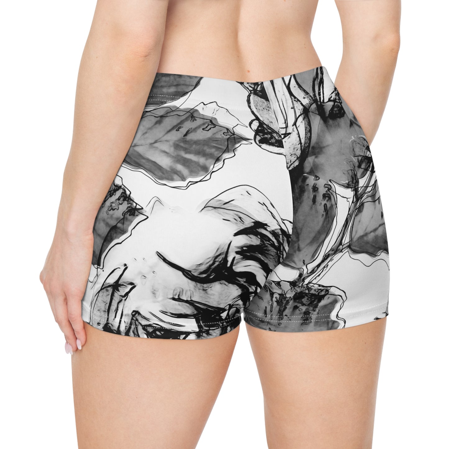 Black Floral Women’s Matching Shorts