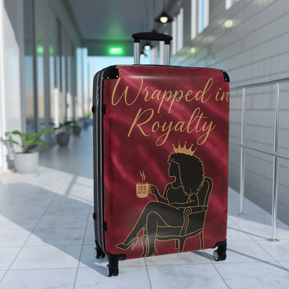 👑 Wrapped in Royalty – Luxurious Travel Suitcase