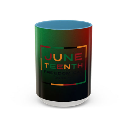 Juneteenth Accent Coffee Mug - Celebrate Freedom, Gift for Black History Month, Unique Housewarming Gift, Colorful Mug for All Occasions