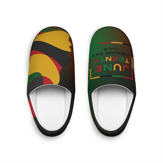 ❤️💛💚 Juneteenth Freedom Day Slippers – Walk Bold. Rest Proud.