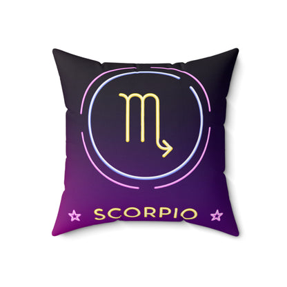 Scorpio Faux Suede Pillow - Zodiac Decor for Astrology Lovers
