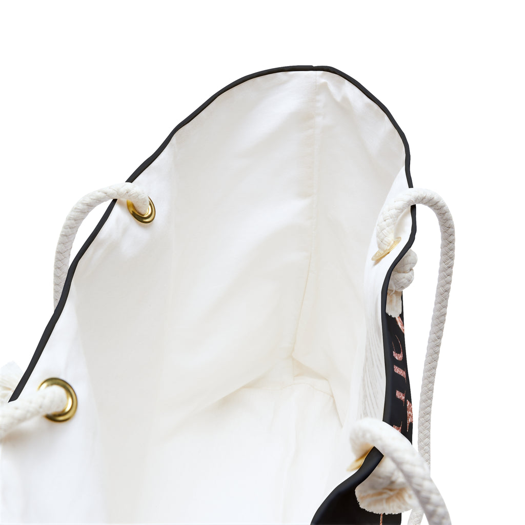 Chic Co. Black and Rose Gold Weekender Bag —Travel Tote