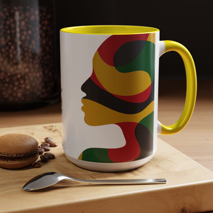 Juneteenth Freedom Day Accent Coffee Mug | Celebrate Liberation, Bold Black History Gift, Vibrant Home & Office Decor