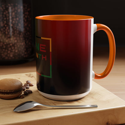 Juneteenth Accent Coffee Mug - Celebrate Freedom, Gift for Black History Month, Unique Housewarming Gift, Colorful Mug for All Occasions