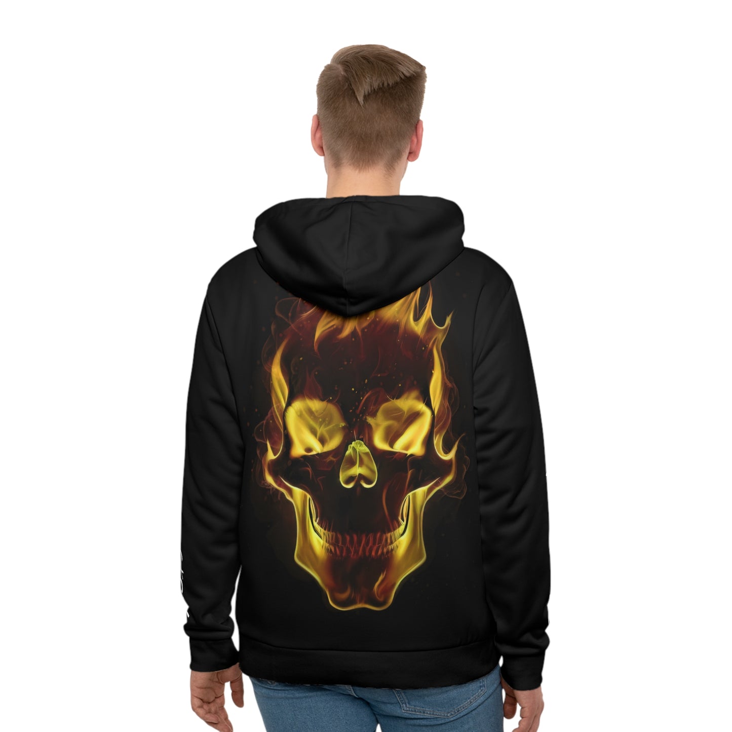🔥 Men’s Fire Skull Hoodie – Where Heat Meets Street