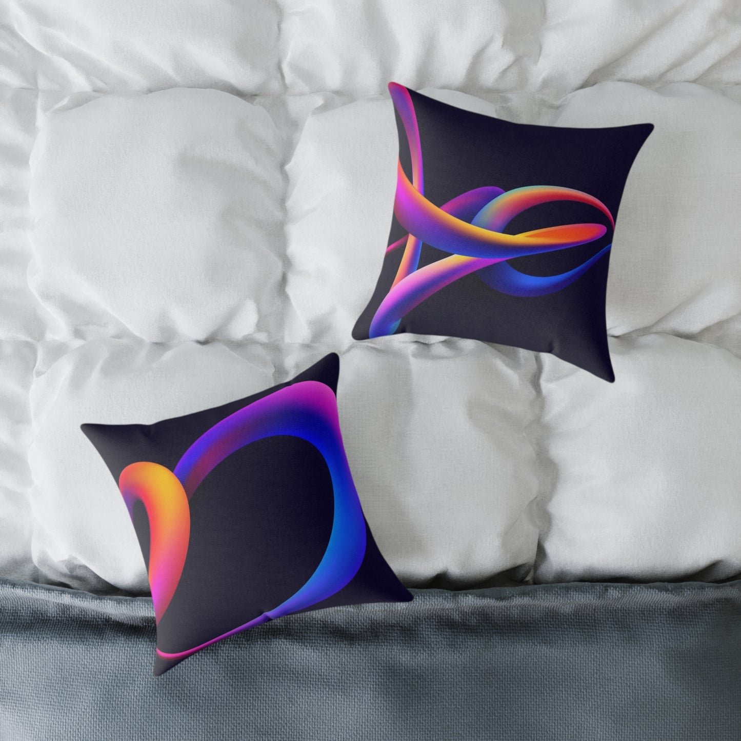 HeartMuse Modern Art Pillow | Abstract Heart Throw Cushion, Vibrant Home Accent, Valentine's Day or Anniversary Gift