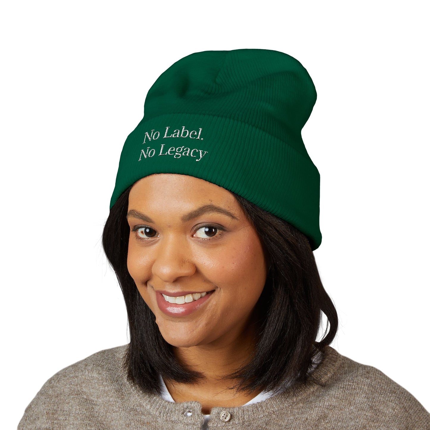 🖤 No Label. No Legacy – Cuffed Beanie Minimal words. Maximum energy.