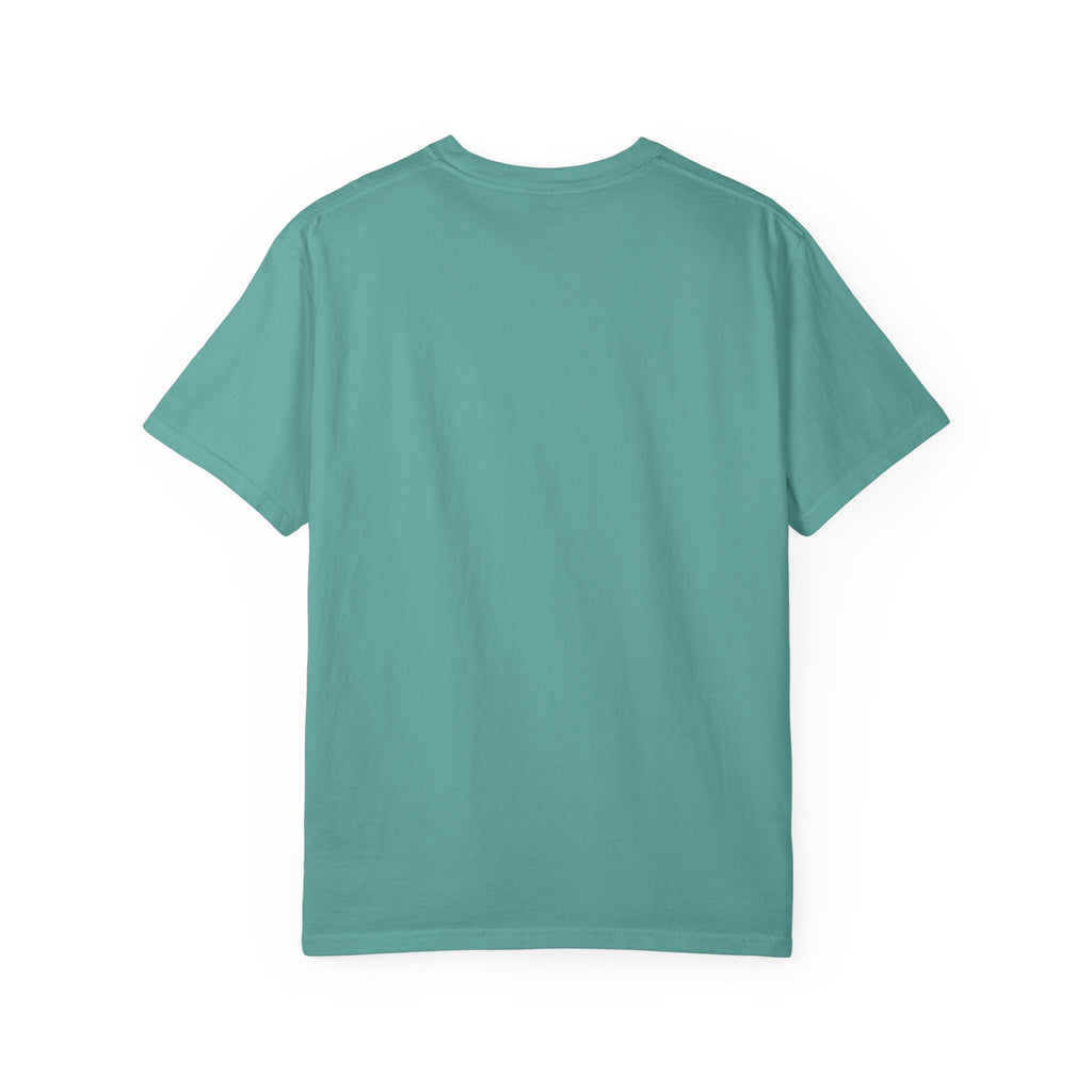 Futuristic Metal Emblem Graphic T‑Shirt