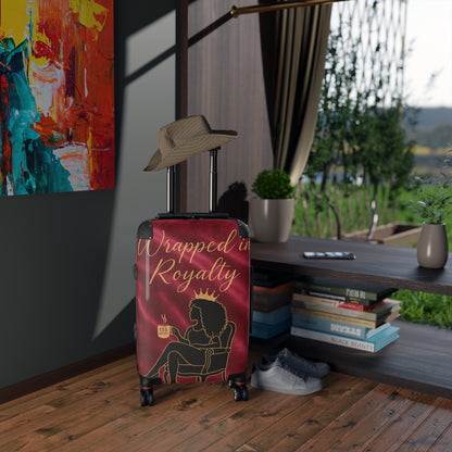 👑 Wrapped in Royalty – Luxurious Travel Suitcase