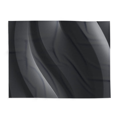 Black Abstract Cozy Arctic Fleece Blanket – Modern Comfort, Artistic Edge, Everyday Warmth