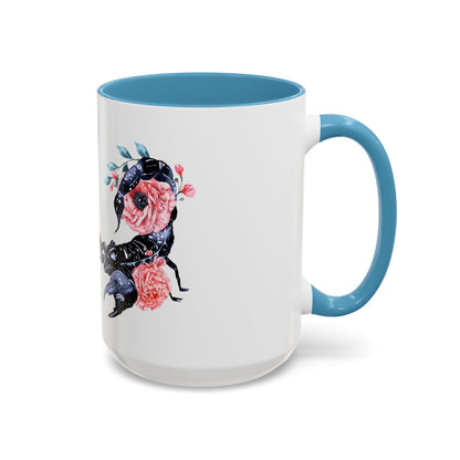 “Scorpio Bloom” Floral Accent Coffee Mug