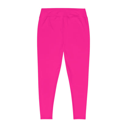 EssentialEase Plus Size Pink Leggings – Bold Simplicity, Everyday Comfort, Effortless Style