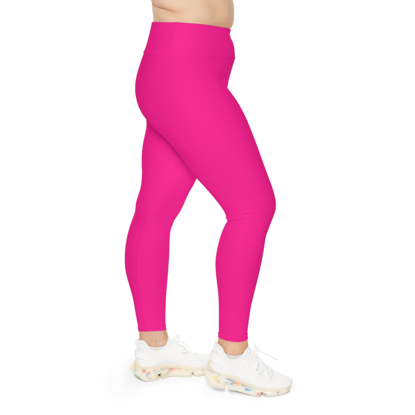 EssentialEase Plus Size Pink Leggings – Bold Simplicity, Everyday Comfort, Effortless Style