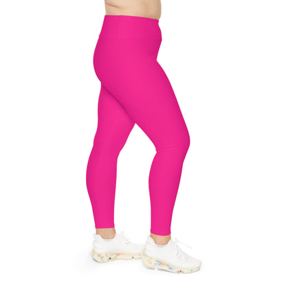 EssentialEase Plus Size Pink Leggings – Bold Simplicity, Everyday Comfort, Effortless Style