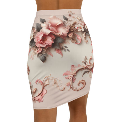 Boss and Bloom: Floral Elegance Pencil Skirt