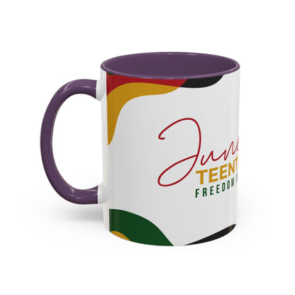Juneteenth Freedom Day Accent Coffee Mug | Celebrate Liberation, Bold Black History Gift, Vibrant Home & Office Decor